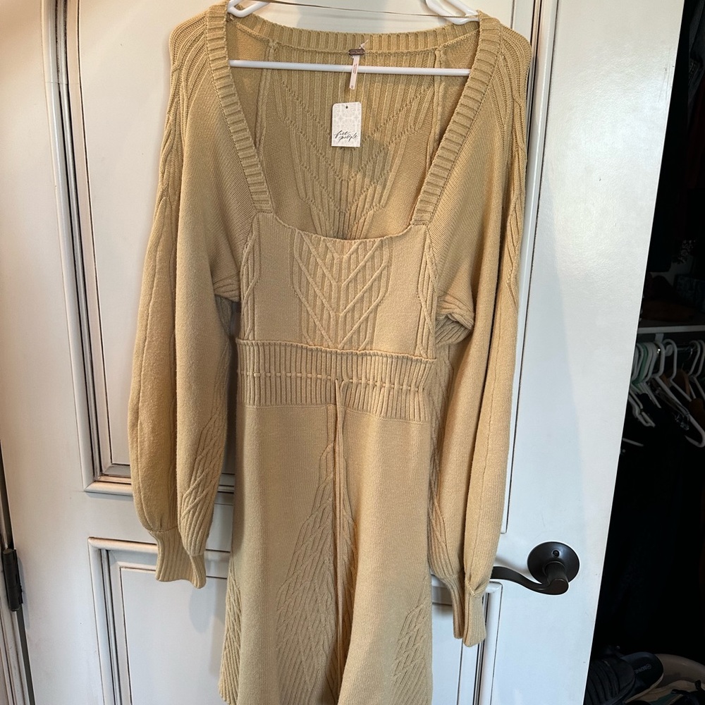 Free People Tan Dress Medium